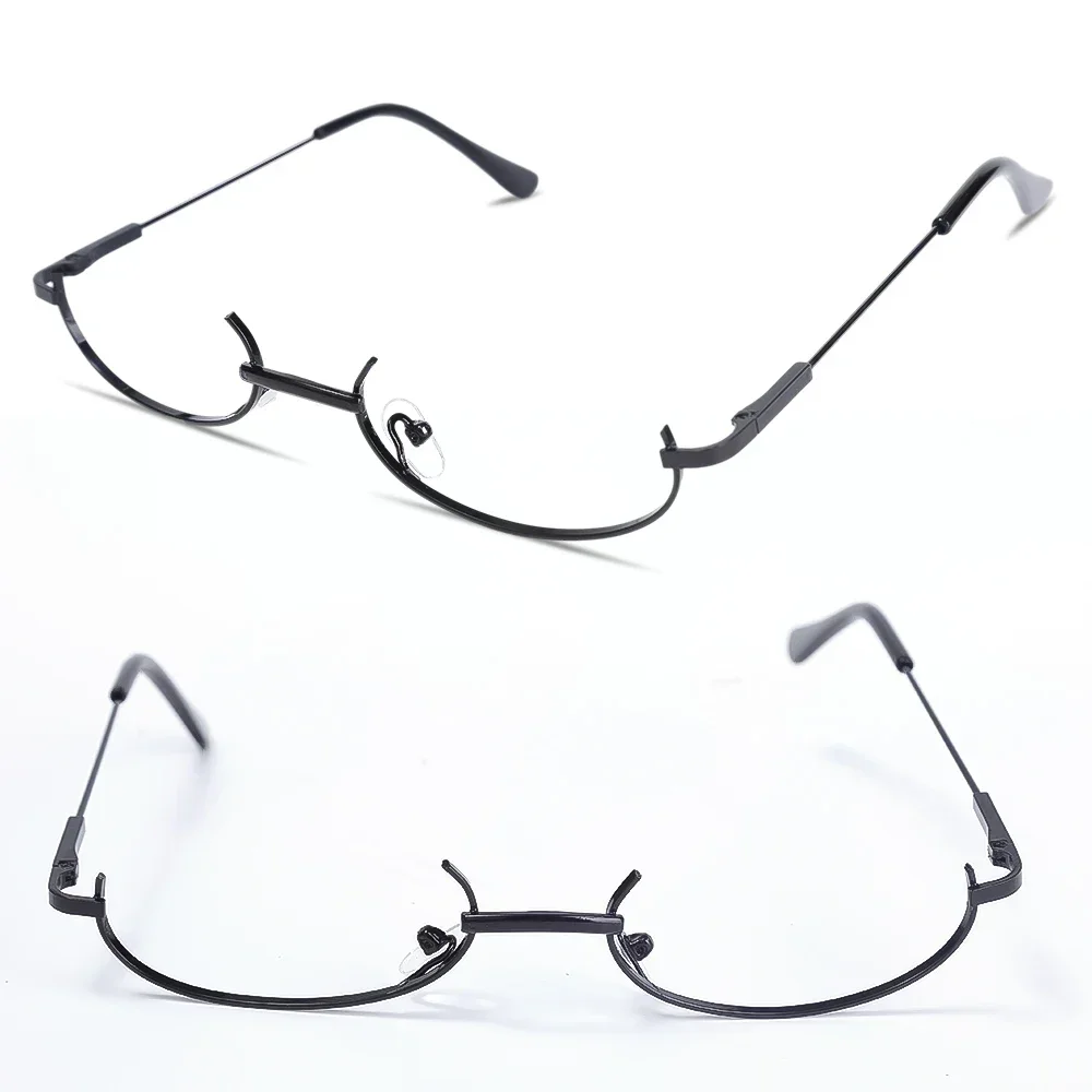 Fashion Metal Glasses Frame Half Frame Without Lens Girl Chic Harajuku Cosplay Party Decoration Accessories Photography Support eyewear frames eyeglasses frames