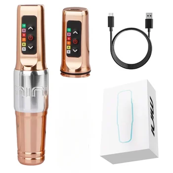 Mini Macchinetta Wireless per Tatuaggi con Corsa da 3.0mm, 2 Batterie, Motore Coreless Premium Personalizzato 10000 Giri/min per SMP e Trucco Permanente
