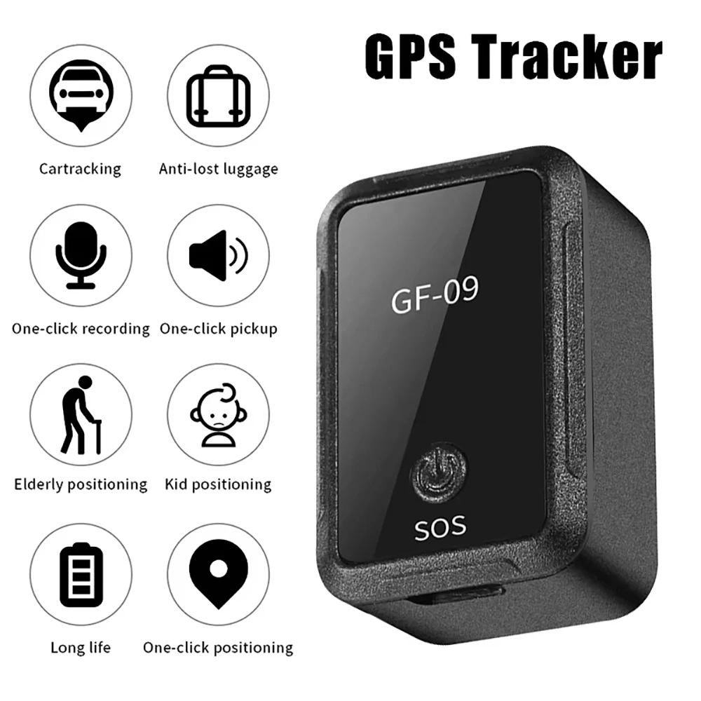 GF09 GPS Tracker Anti-Loss Real-Time Tracking Device Magnetic Anti-Theft Positioner Automatic Alarm GeoFence Route History