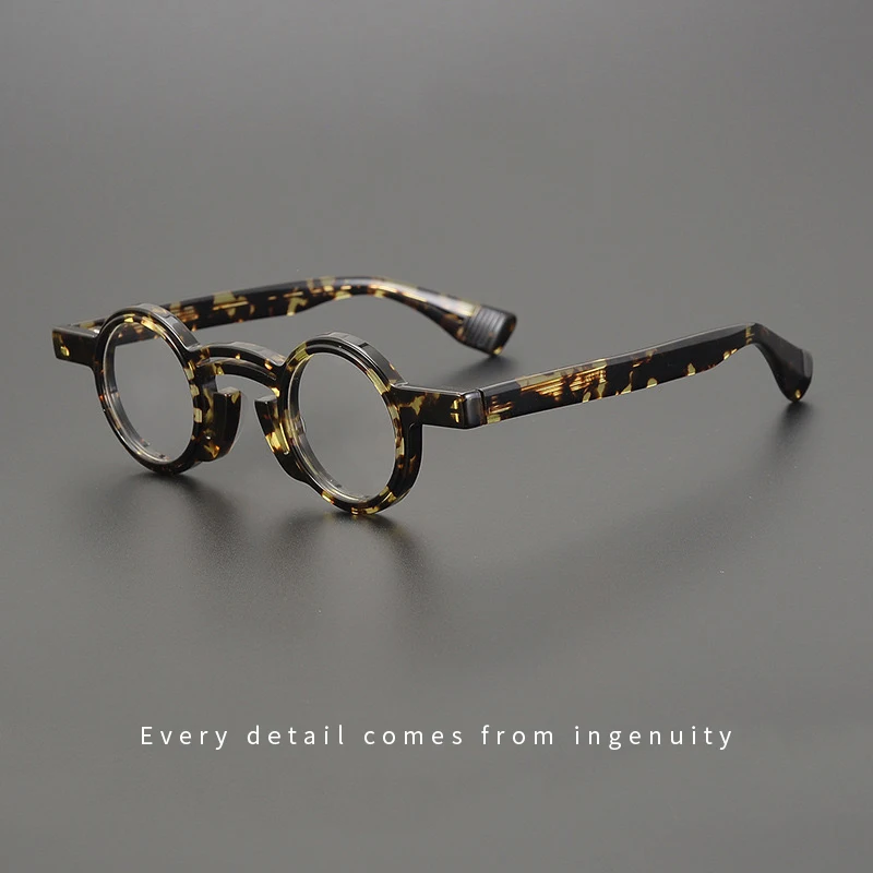 

Acetate small glasses frame round double beam men optical prescription eyeglasses for women myopia reading personalized eyewear