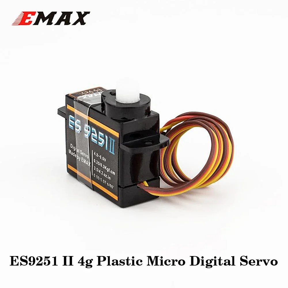 

EMAX ES9251 II 4g пластиковый микро цифровой сервопривод/ES9051 4,3g цифровой мини сервопривод для модели RC