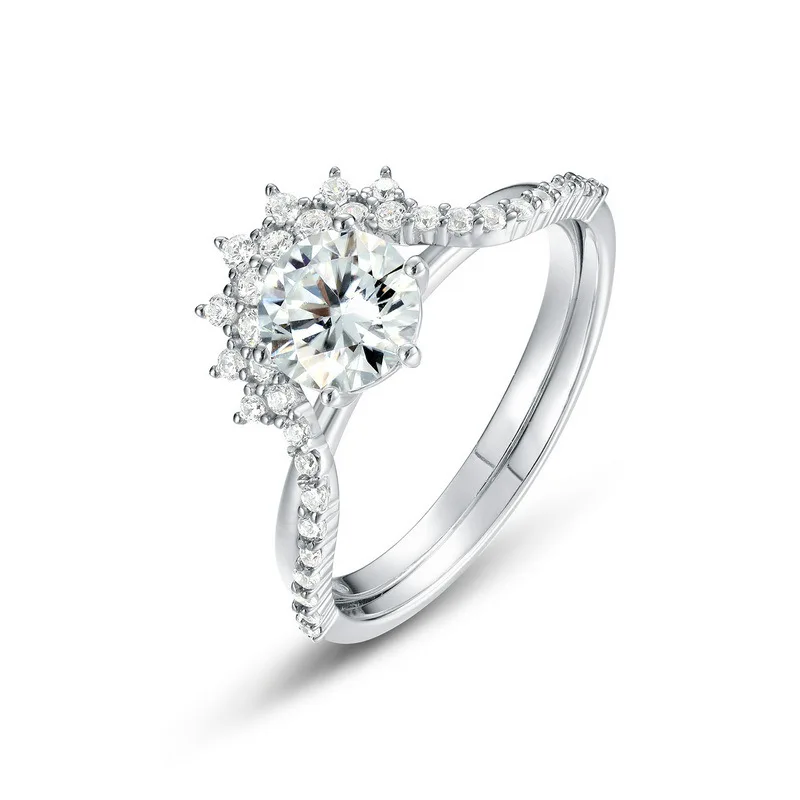 

Новое многослойное кольцо с бриллиантом Mosang для женщин, серебро пробы, полный комплект, красочное кольцо с сокровищами, свадебное кольцо, роскошное и роскошное