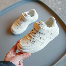 

Children's Casual Shoes 2022 Spring New Girls Print White Shoes Sneaker Boys Handsome Sports Shoes Kids Children Footwear F01103