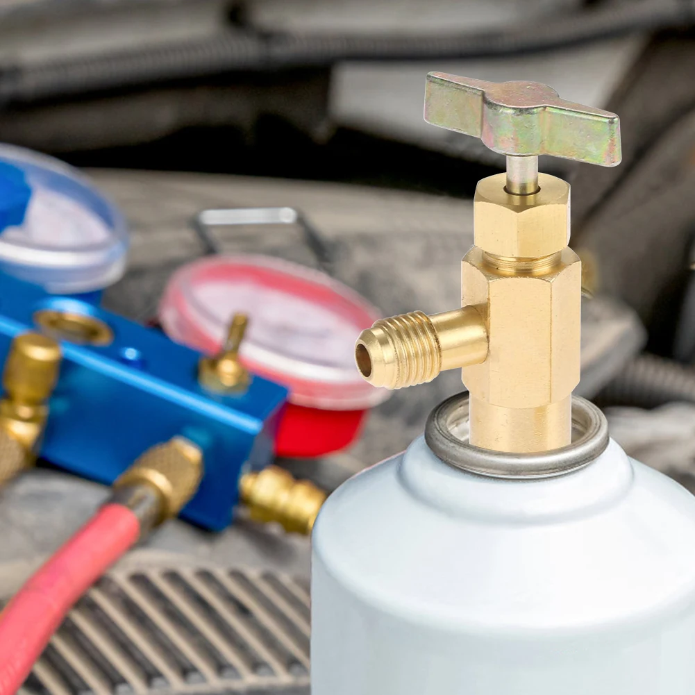 R1234A Self-Sealing Can Tap 1/2 Female Thread Refrigerant Can Bottle Tap Opener Self-Sealing Bottle Opener for Air Conditioning