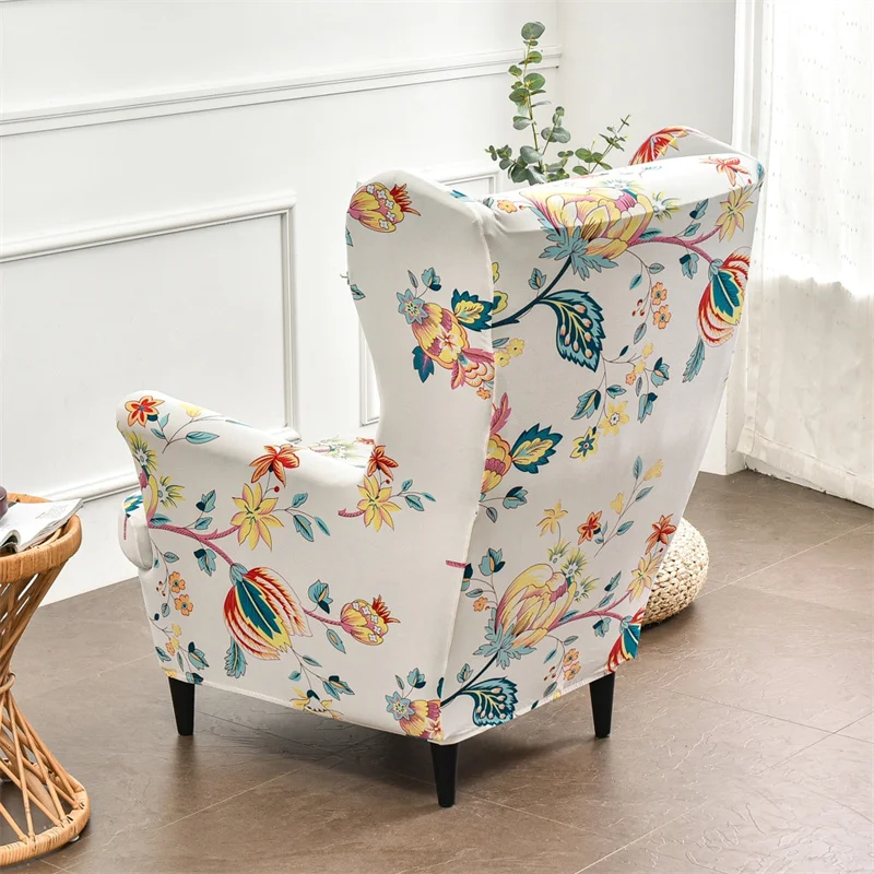 Floral Wing Chair Cover 6 Chair And Sofa Covers