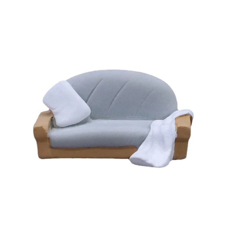 1Pc Dolls House Miniature Furniture Sofa Chair Desk Chair DIY Dollhouse Decoration Micro Landscape Resin Ornaments