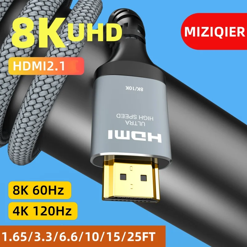 Ultra High-Speed 8K HDMI 2.1 Cable with EARC Support