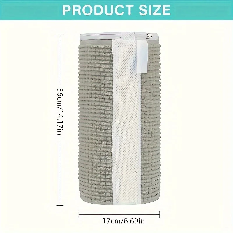 1pc Premium Chenille Microfiber Shoe Laundry Bag For Washing Machine - Anti-Deformation Shoe Care Bag Polyester Plush Lazy Shoes 2