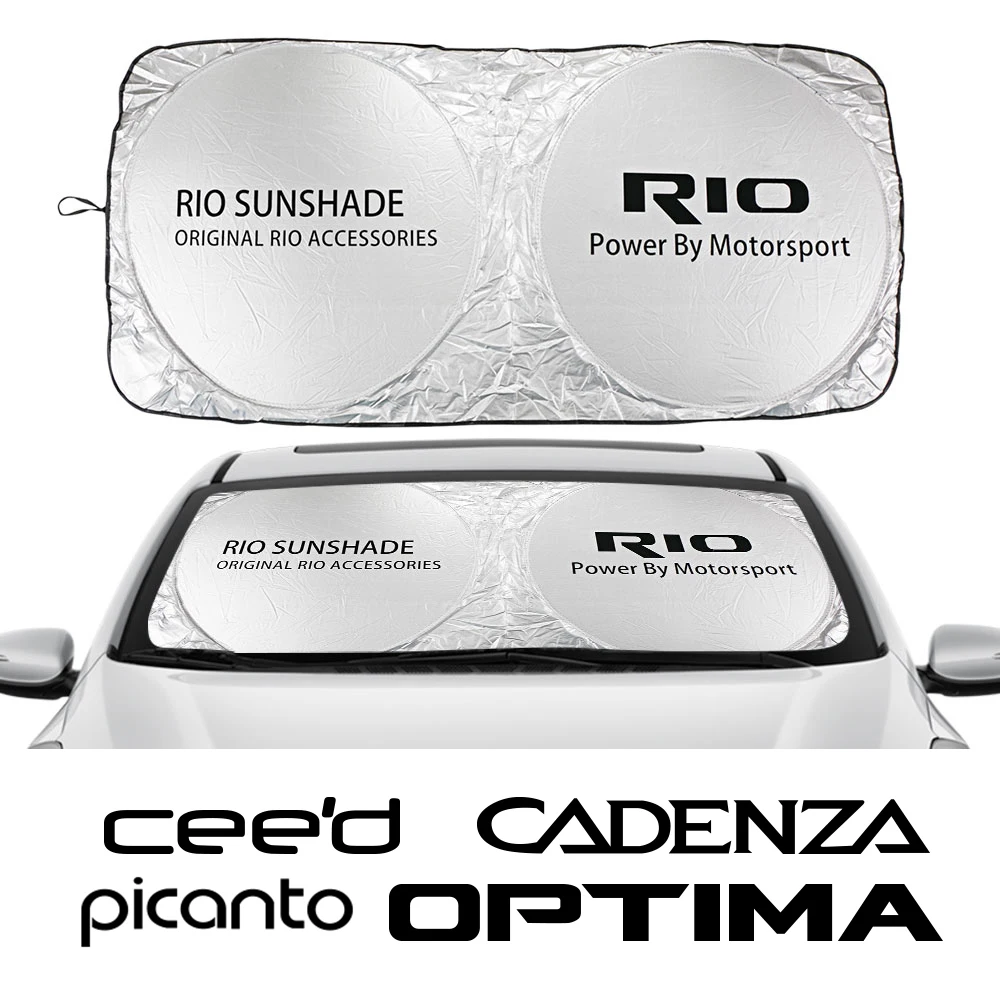 For Kia Rio Picanto Sorento Ceed Optima Soul Forte Cadenza K9 Car Windshield Sun Shade Cover Vehicle Anti UV Auto Accessories car windshield sunshade shade