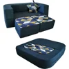 Kids Couch Convertible Toddler Sofa 4pcs with Memory Foam Fold Out Kids Sofa Bed, Play Couch Chair for Children Boys and Girls 1