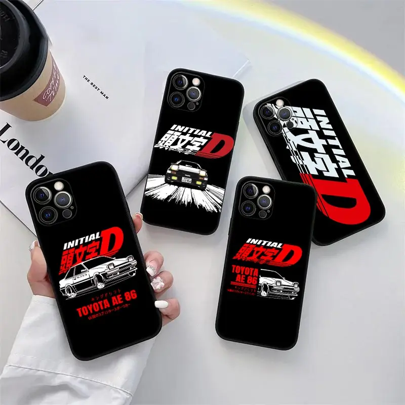 

Initial D AE86 Anime Phone Case for iPhone 11 15 Pro Max Case Coque 14 Plus 13 Pro 12 Mini 11 X XS XR 7 8 SE 2020 TPU Soft Cover