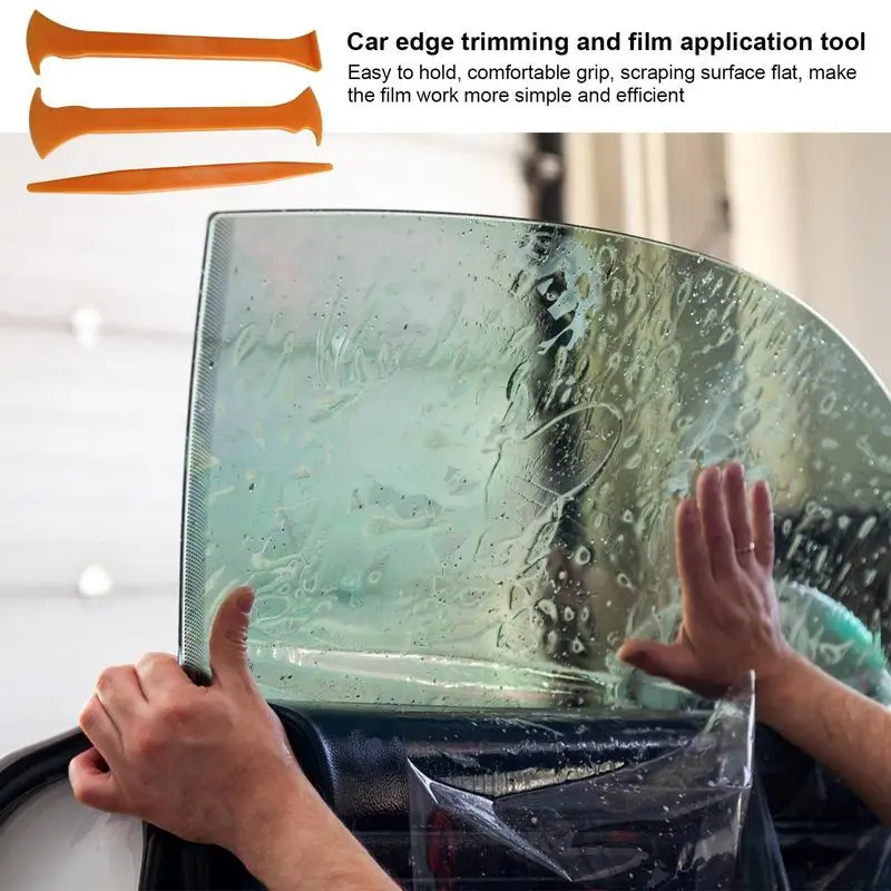 Wrap Kit Tools Wrap Tools Car Wrapping Kit 3Pcs Include Seam tumocking Small raschietto Car Coat raschietto Axe Edge Tool per pellicola per auto - immagine 3