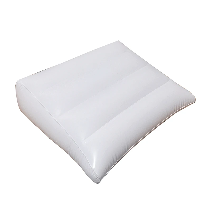 Inflatable pillow bed sleeping camping pillow PVC padded back pillow Travel plane head back supportWhite black triangle cushion