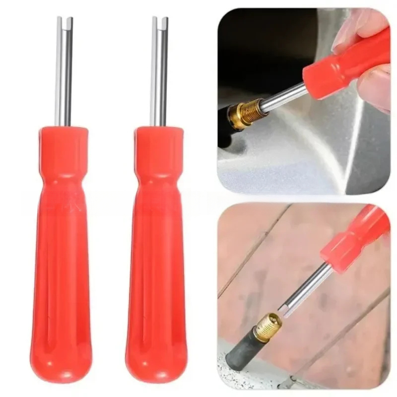 1Pc Car Bicycle Slotted Handle Tire Valve Stem Core Remover Screwdriver Car-styling Accessories Car Tire Repair Install Tools