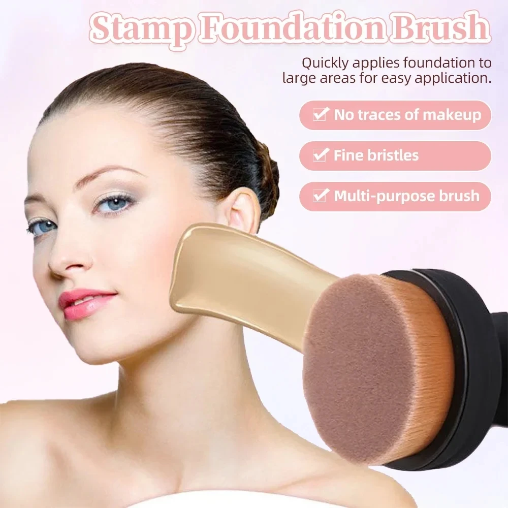 1Pc Seal Foundation Brush Push-Pull O Shape Seal Stamp Makeup Brushes Powder Blush Brush Liquid Cosmetic Make Up Brushes Set