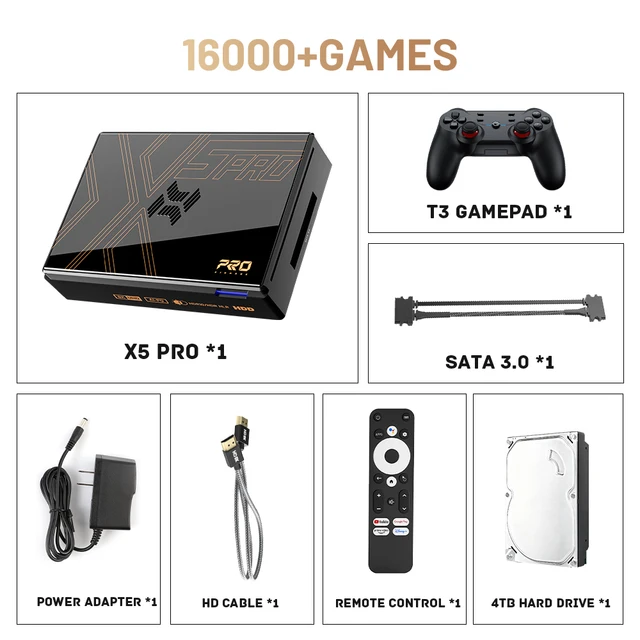 Kinhank Super Console X5 PRO Consoles de videogame retrô Plug and