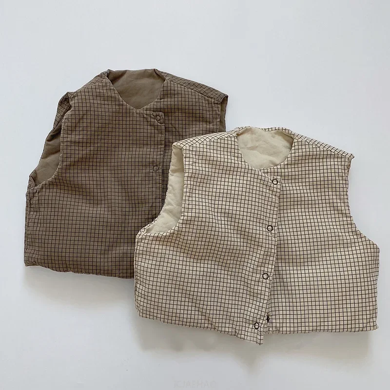 Girls Winter Clothes Boys Sleevless Jacket Toddler Baby Kids Single Breasted Vest Coat Children Outwear  Waistcoats New Autumn - 2