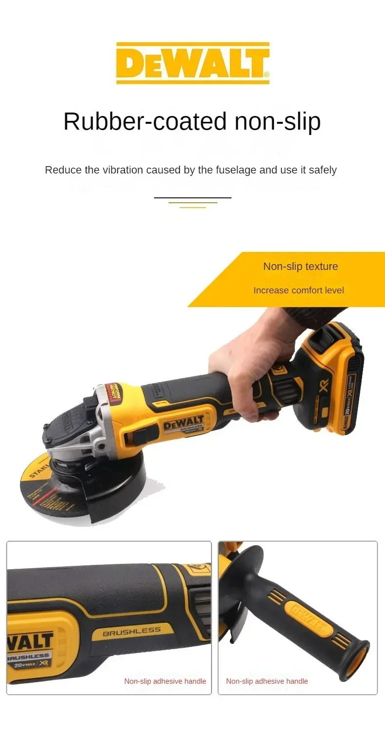 DeWalt 브러시리스 마그네틱 플로팅 금속 절단기, 연삭 및 충전 각도 연마기, Dcg405