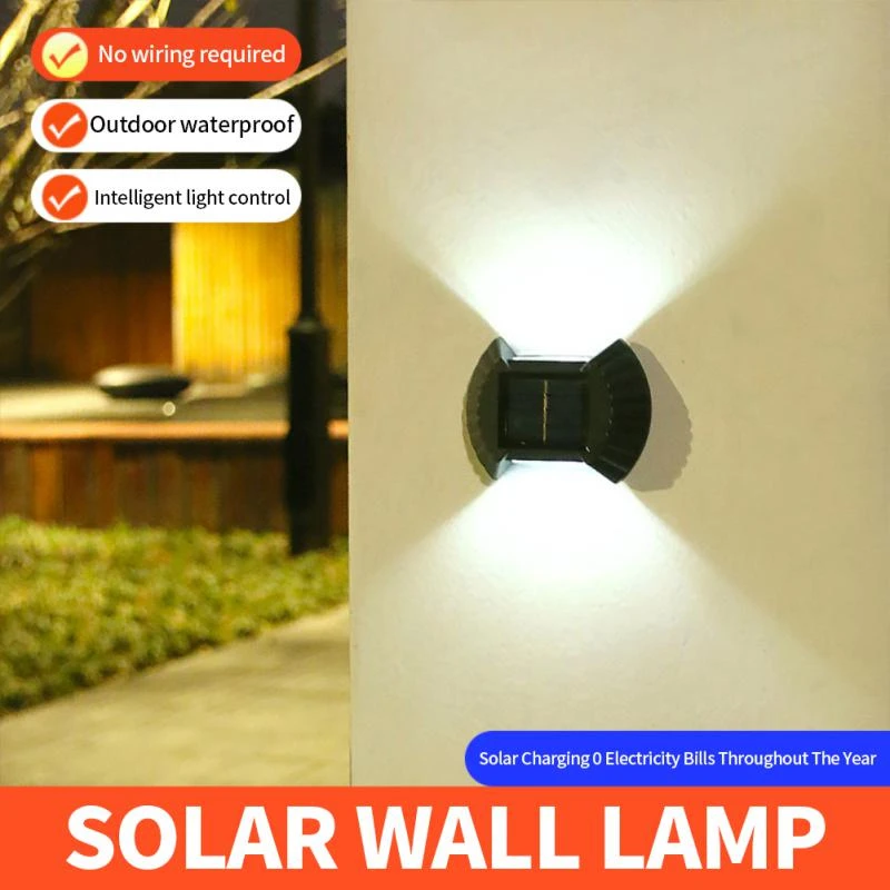 Smart Solar Wall Light 8 LED Waterproof Outdoor Garden Decoration Solar Lights For Garden Fence Stair Aisle Outdoor Solar Lamp led solar lights