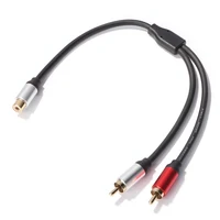 0.3m/1ft Short RCA Splitter Audio Cable RCA 1 to 2 Male to Female Jack Adapter Cord for TV CD DVD Subwoofer Amplifier Speaker - Image 4
