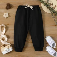PatPat Baby Boy/Girl Solid Elasticized Waist Sweatpants Joggers Pants Soft and Comfortable Perfect for Outings and Daily Wear 2