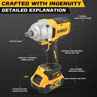 DEWALT DCF900 Impact Wrench 1/2" Inch High 20V Torque With Hog Ring Anvil  Brushless Cordless Wrench Dewalt Power Tools 1