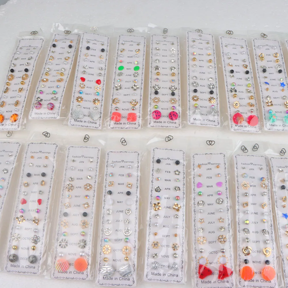20 Sätze/los Mini Ohrstecker Set Mixed Stil Mode Frauen Schmuck Geschenk Für Freunde Party Geschenke Großhandel – Detail 9