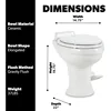320 Series Standard Height Gravity RV Toilet with Elongated Ceramic Bowl 3