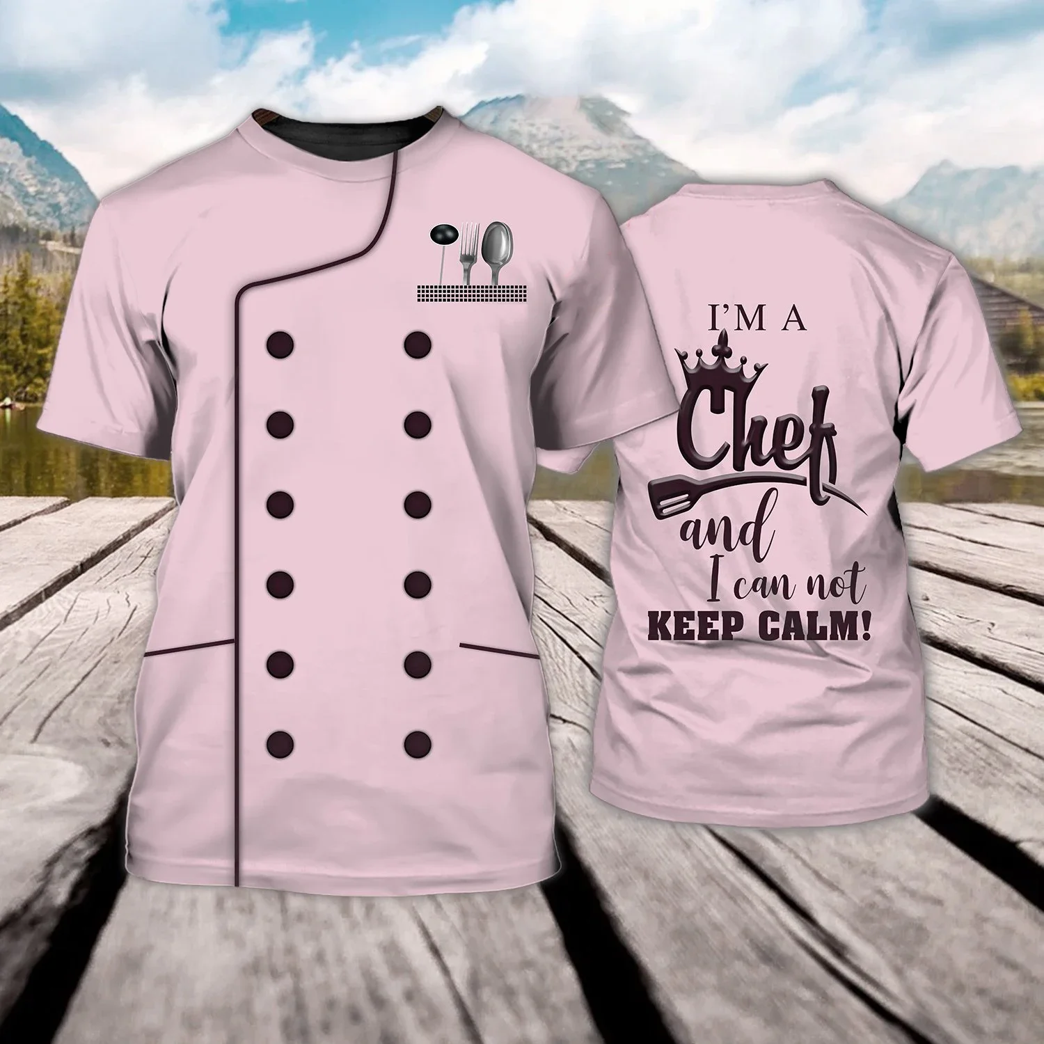 Mens Cotton T Shirt Chef Shirt Men's T-shirts 3D Printed Men's Clothing O-Neck Oversized Cheap Short Sleeve Tops Fashion Punk Streetwear 6xl