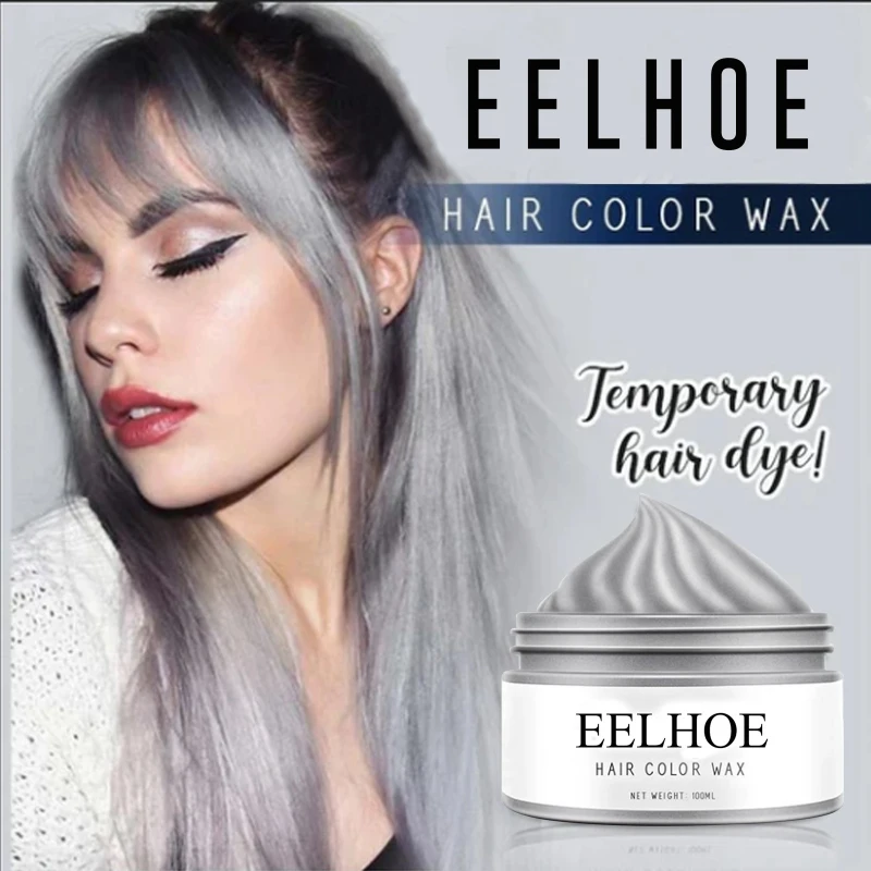 Description Picture 2 of item1~10PCS Smoky Gray Punk Style Hair Cream Light Silver Grey Grandma Gray Hair Dye Color Unisex Color Hair Wax Dye Cream Hair
