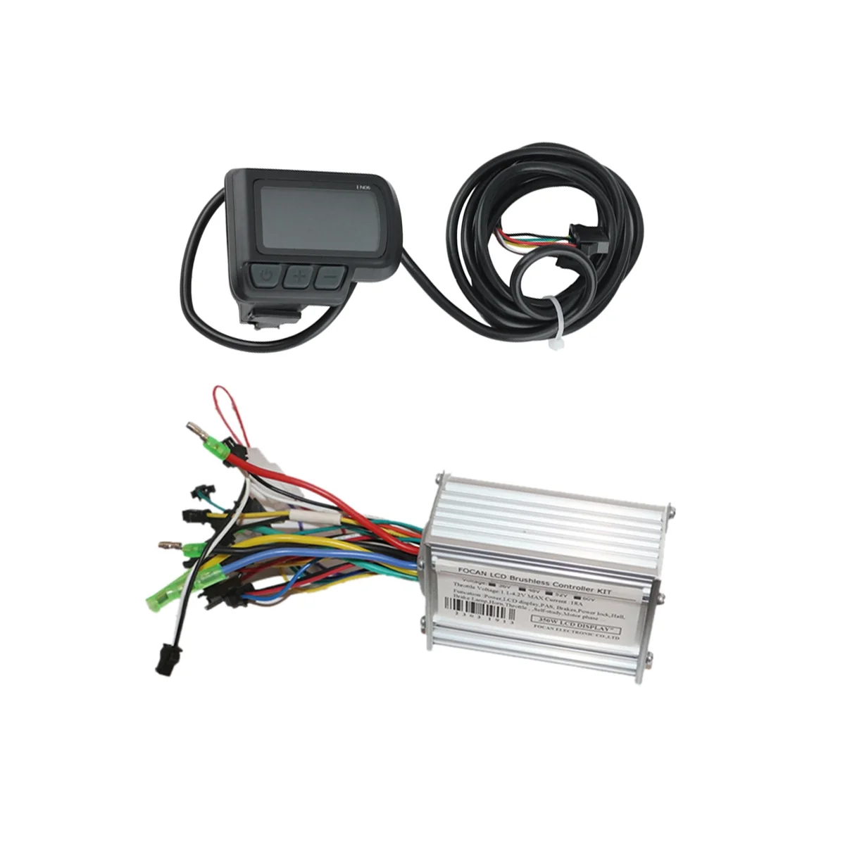 

36V 48V 52V 60V 350W 18A Brushless DC Motor Controller Ebike Controller EN06 LCD Display Speedometer