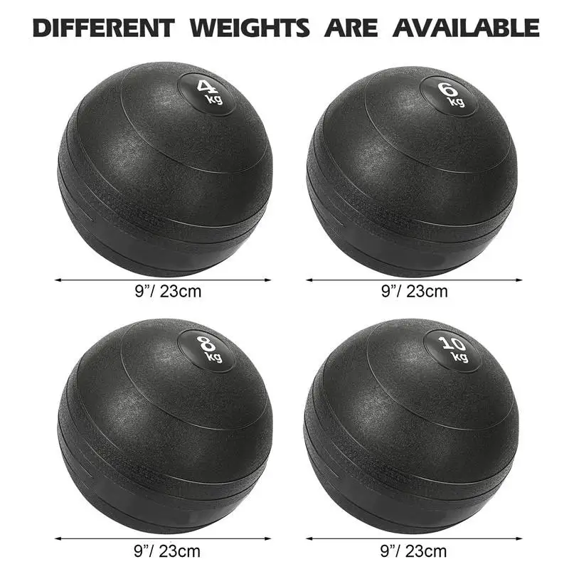 Factory Direct Price PVC Rubber Slam Ball Gym Exercise Medicine Balls 2KG 4KG 6KG 8KG 10KG Weighted Slam Ball