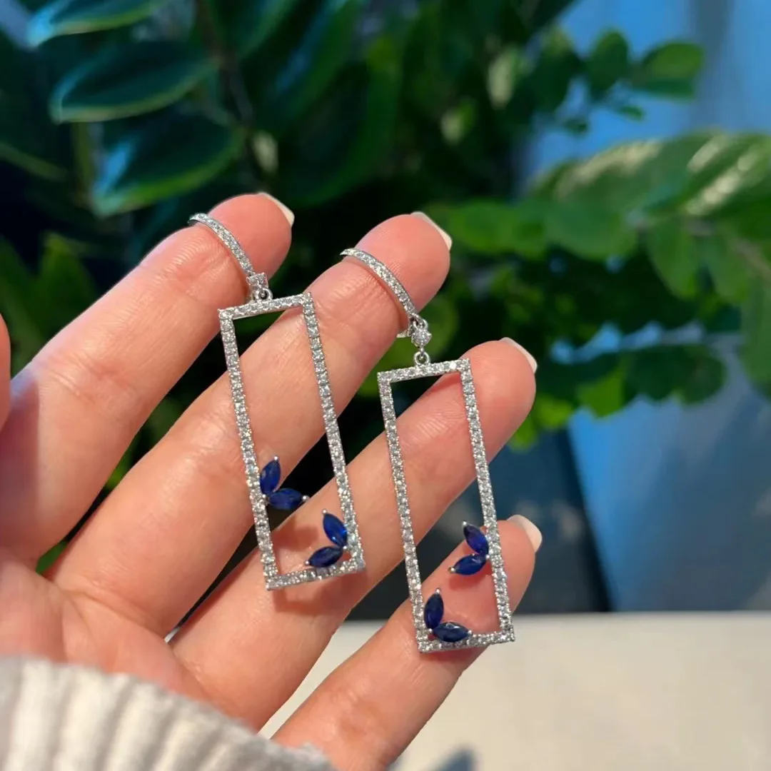 

Новые Изысканные Лавандовые фиолетовые циркониевые серьги в форме капли воды Роскошные элегантные Серебристые серьги-подвески для свадьбы помолвки вечеринки ювелирные изделия