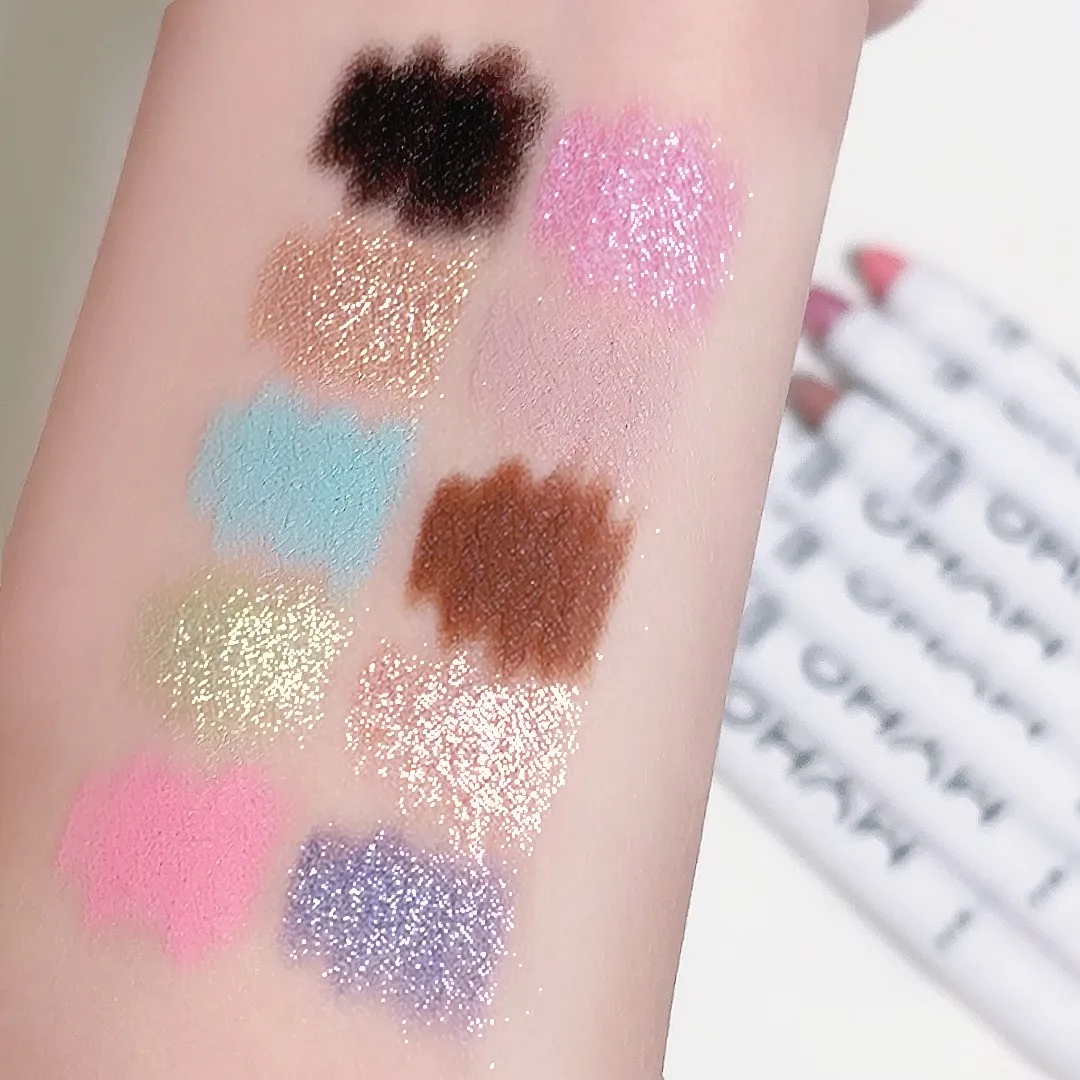 Eyeshadow stick smoky matte black eye shadow lying silkworm highlighter pen Korean eyes makeup white pearl brightening glitter eyeshadow stick eyeshadow pen matte eyeshadow liquid eyeshadow