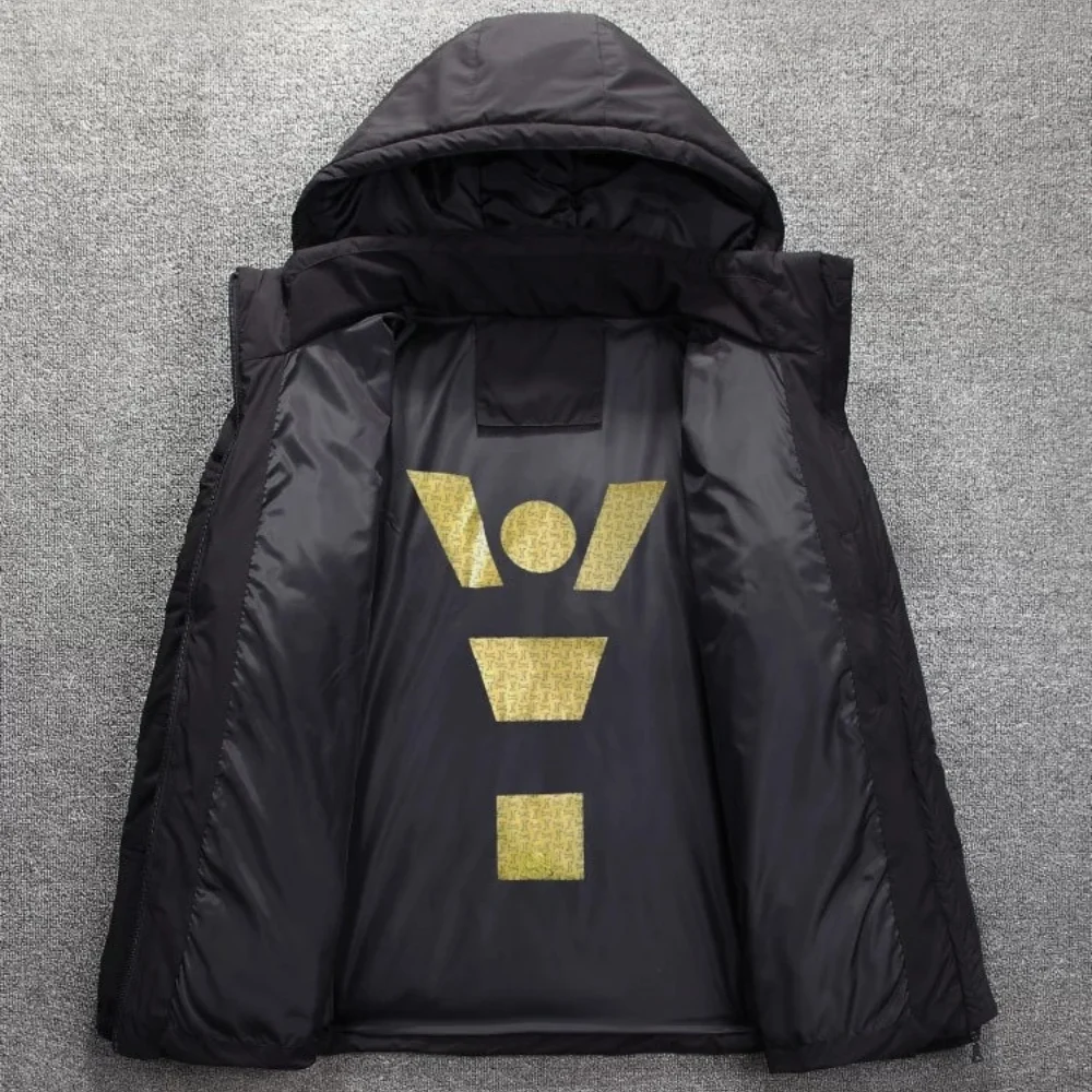Men Jacket Coat Winter Warm Casual Autumn Stand Collar Puffer Thick Hat White Duck Parka Male Men's WinterDown Jacket with Hood