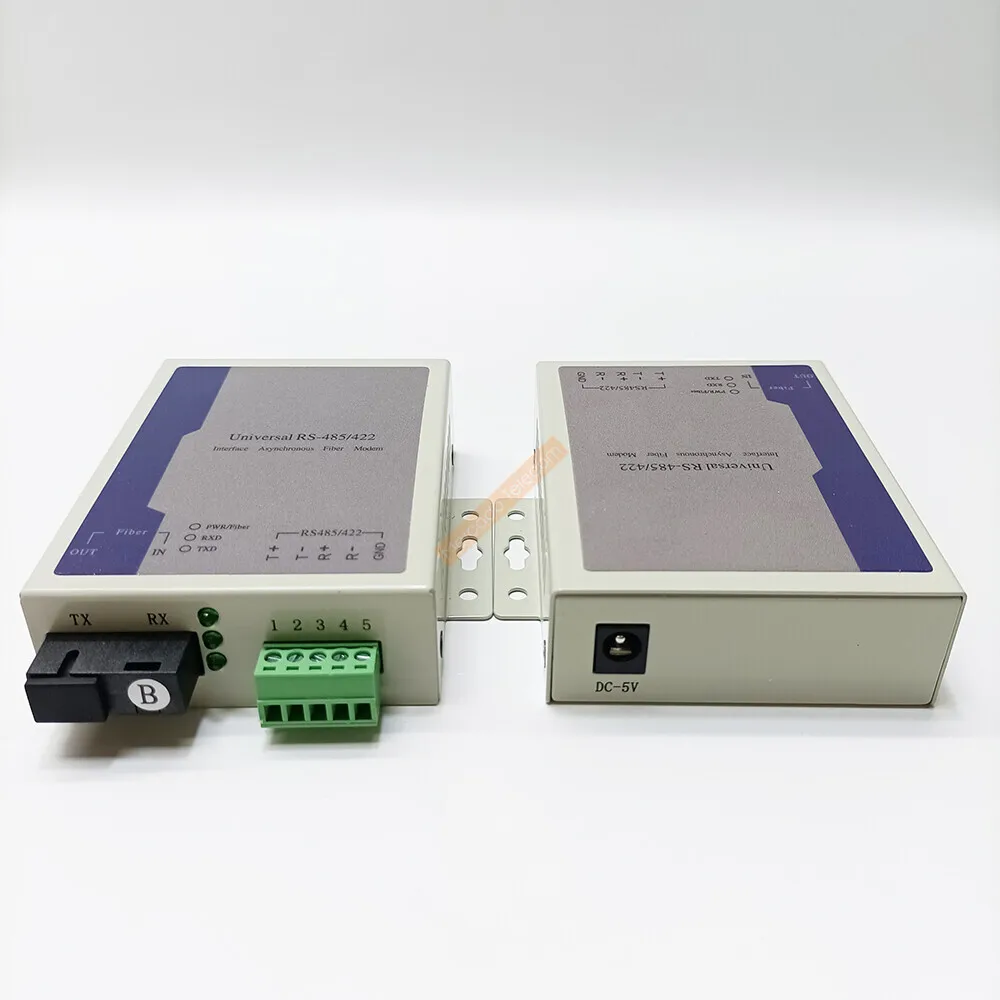 1 pair SC Bidirectional 485 Bidirectional Data Optical Fiber Media Converter Fiber Transceiver X1 Route RS485 Optic Transceiver