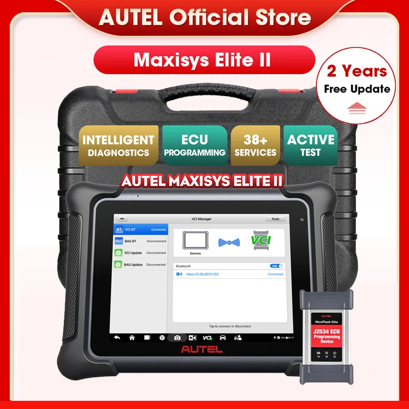 OBD2 Scanner Autel Elite 2 2023 Auto Intelligent Diagnostic Tools J2534 ...