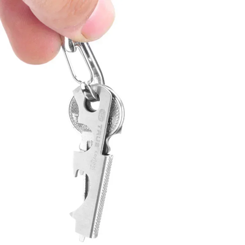 Compact 8-in-1 Multifunctional Keychain Carabiner Gadget