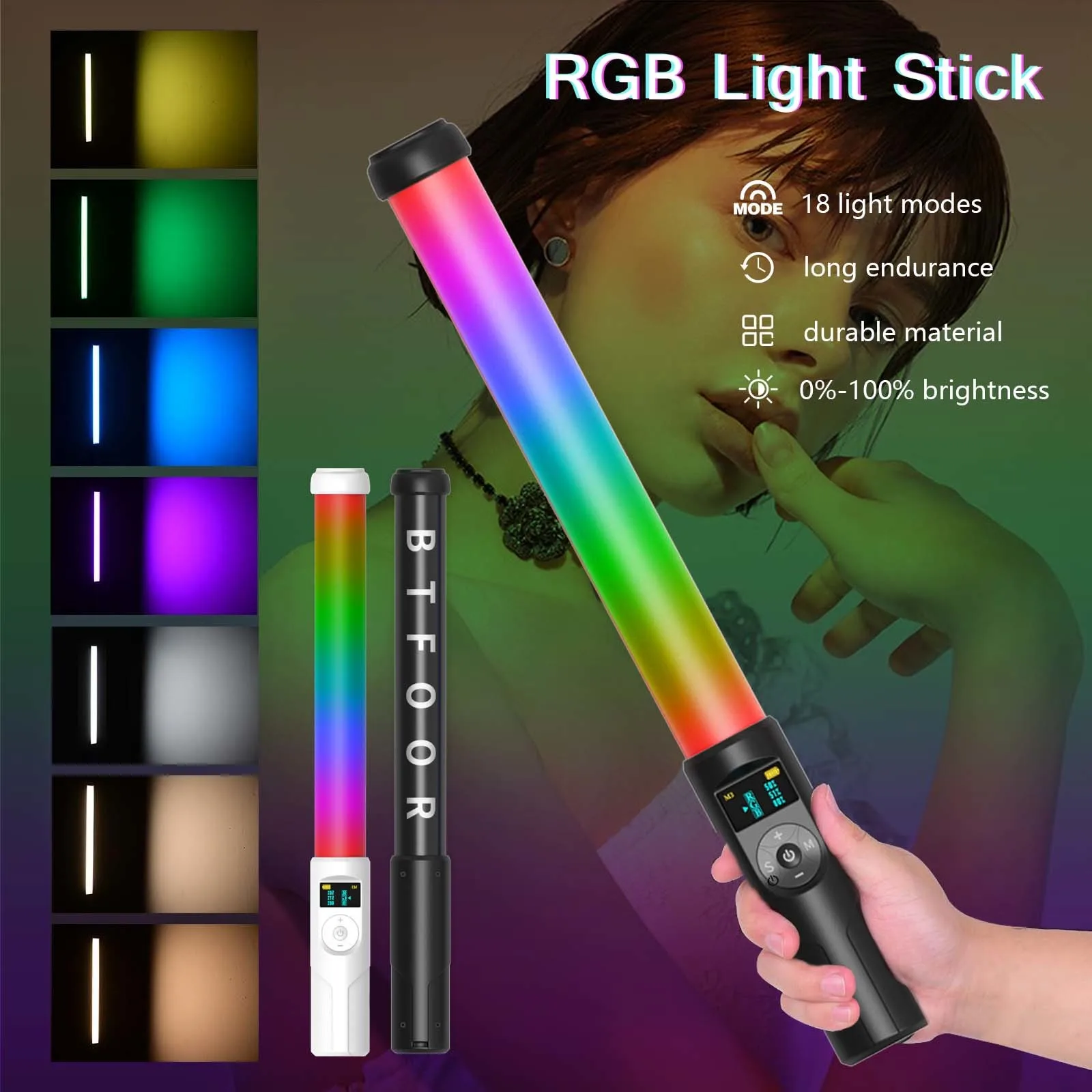 Handheld Rgb Colorful Video Stick Light Led Light Wand Cri 95 Mais Lâmpada de Estúdio de Fotografia Iluminação Fotográfica
