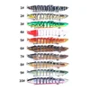 50Pcs Multi Knot Bait 10cm-10g-8# Blood Trough Bionic False Bait Multi-stage Road Sub Bait Loach 5