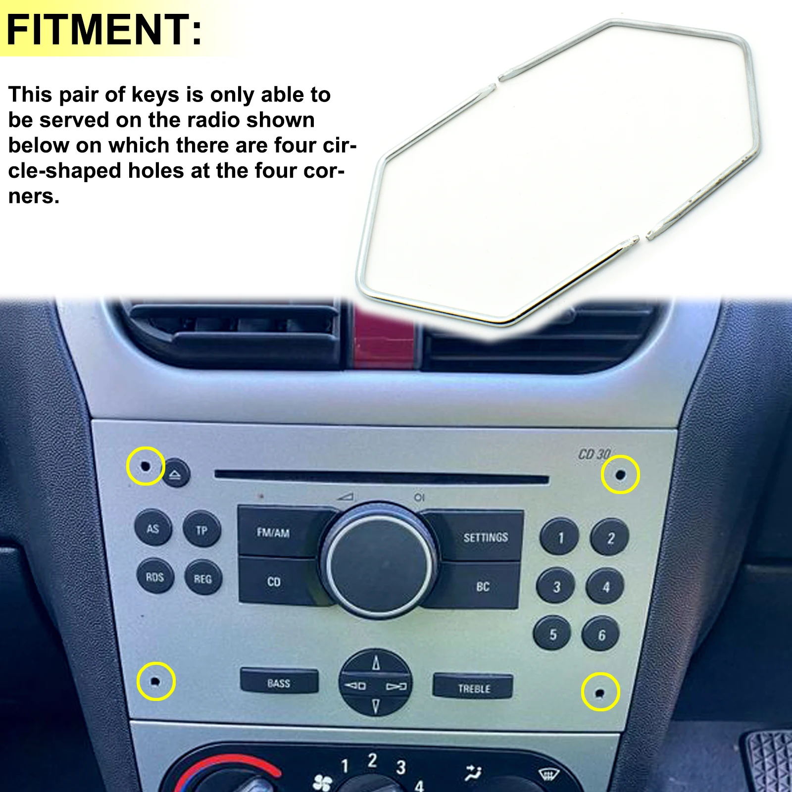 2 Stück Autoradio Entfernungsschlüssel - Universal Werkzeug Für Opel & Andere