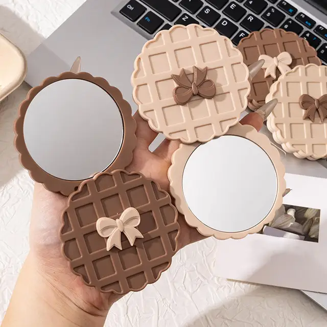 Espejo de bolsillo compacto para maquillaje
