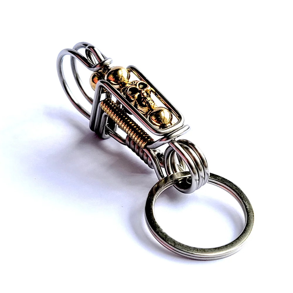Fashion Handmade Wire Keychain Gift Creative Metal Homemade Car DIY Key  Chain Holder Clip On for Men Wome Accessories Lanyard