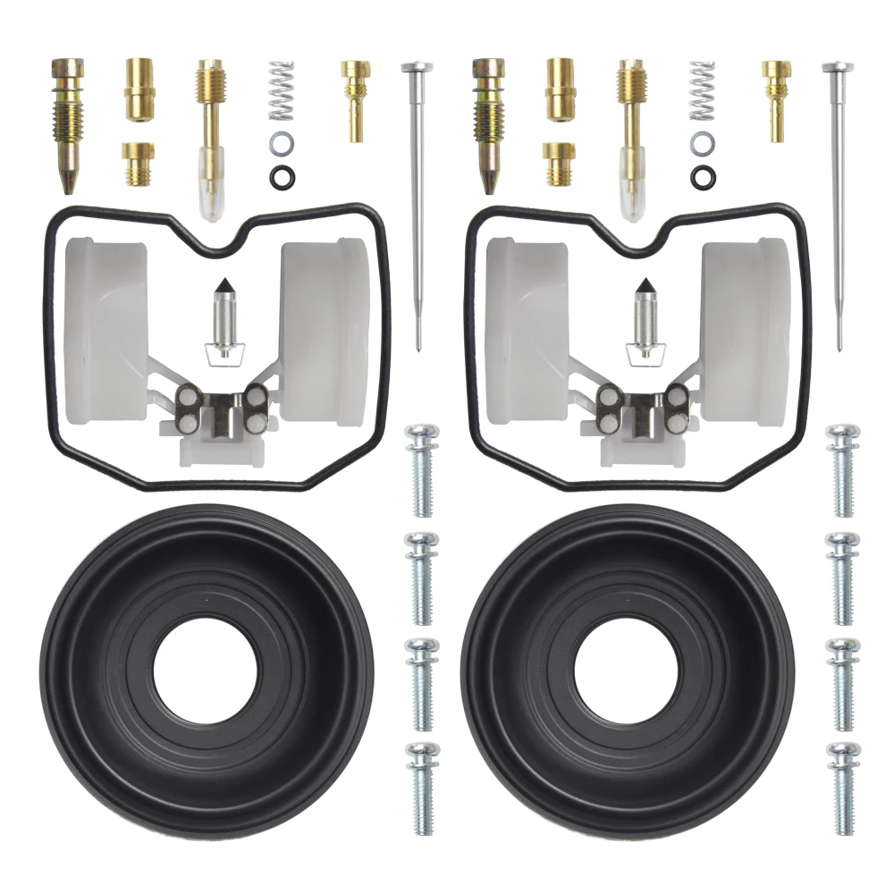 2 Set Kit Di Riparazione Carburatore Per Kawasaki Vulcan 500 En500 En 500 1991-1995 Diaframma Attuatore In Metallo Di Alta Qualità In Gomma Carbure