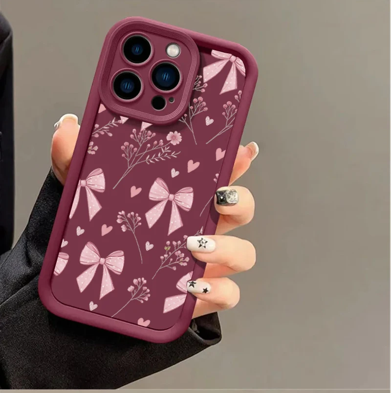 Chic Pink Bow Phone Case