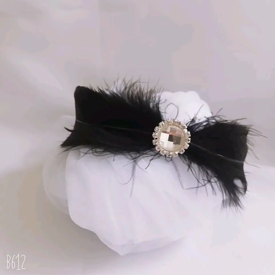 2025 Schwanensee Ballett Feder Kopfschmuck mit Strass Ballett Frauen Kind Haarschmuck Stirnband Top für Hochzeit Weihnachten – Detail 9
