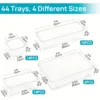 A Set Of 25/44 Ultimate Drawer Storage Solution Kit - Transparent Multifunctional Plastic Storage Set With Adjustable Dividers A 6