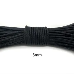 Versatile Multi-Diameter Paracord for Outdoor and DIY Projects (3mm Black)
