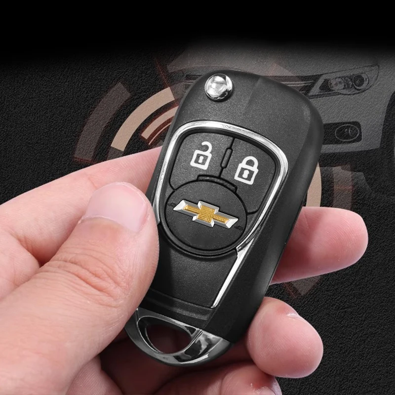 Car Remote Key Emblem Sticker Aluminum Keys Decoration Decal for Chevrolet Cruze Malibu Colorado Suburban Equinox Blazer Camaro