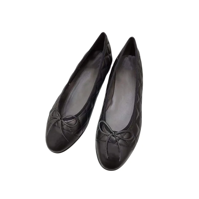 Women-s-Shoes-Autumn-New-Ballet-Shoes-Leather-Round-Head-Women-s-Shoes ...